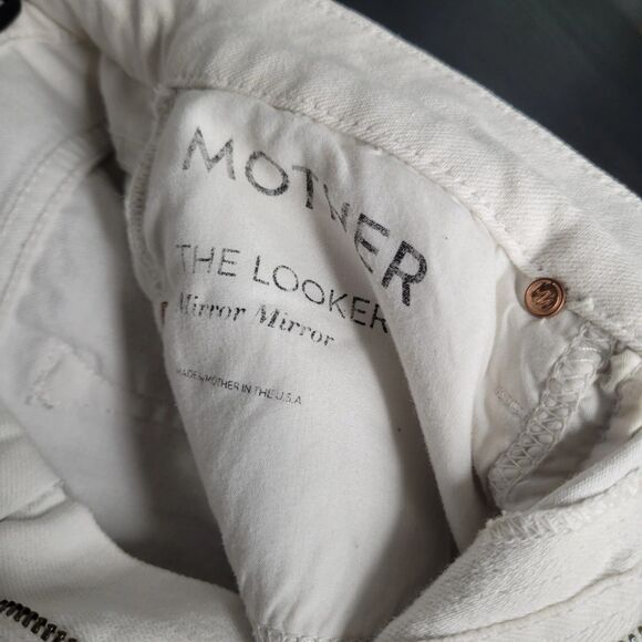 White Mother Skinny Jeans Size 29 The Looker Mirror Mirror Style - Picture 4 of 5